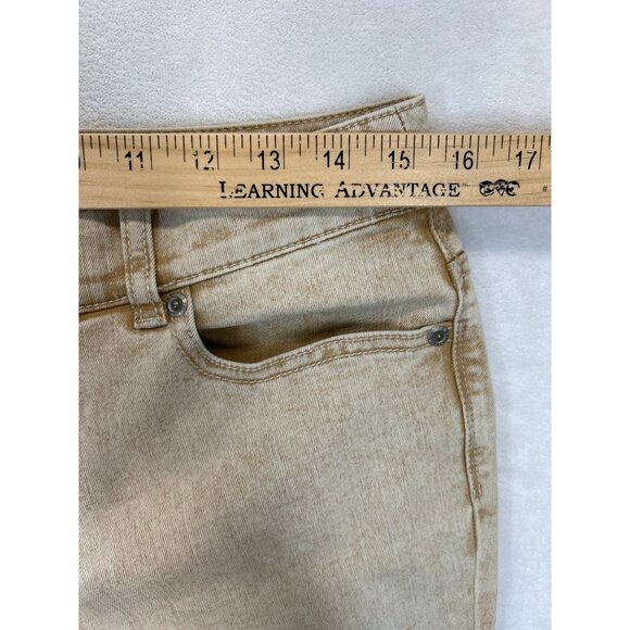 Chicos Platinum Denim‎ Jeans Womens 0.5 Tan Slim Leg Stretch Ultimate Fit - Picture 6 of 8